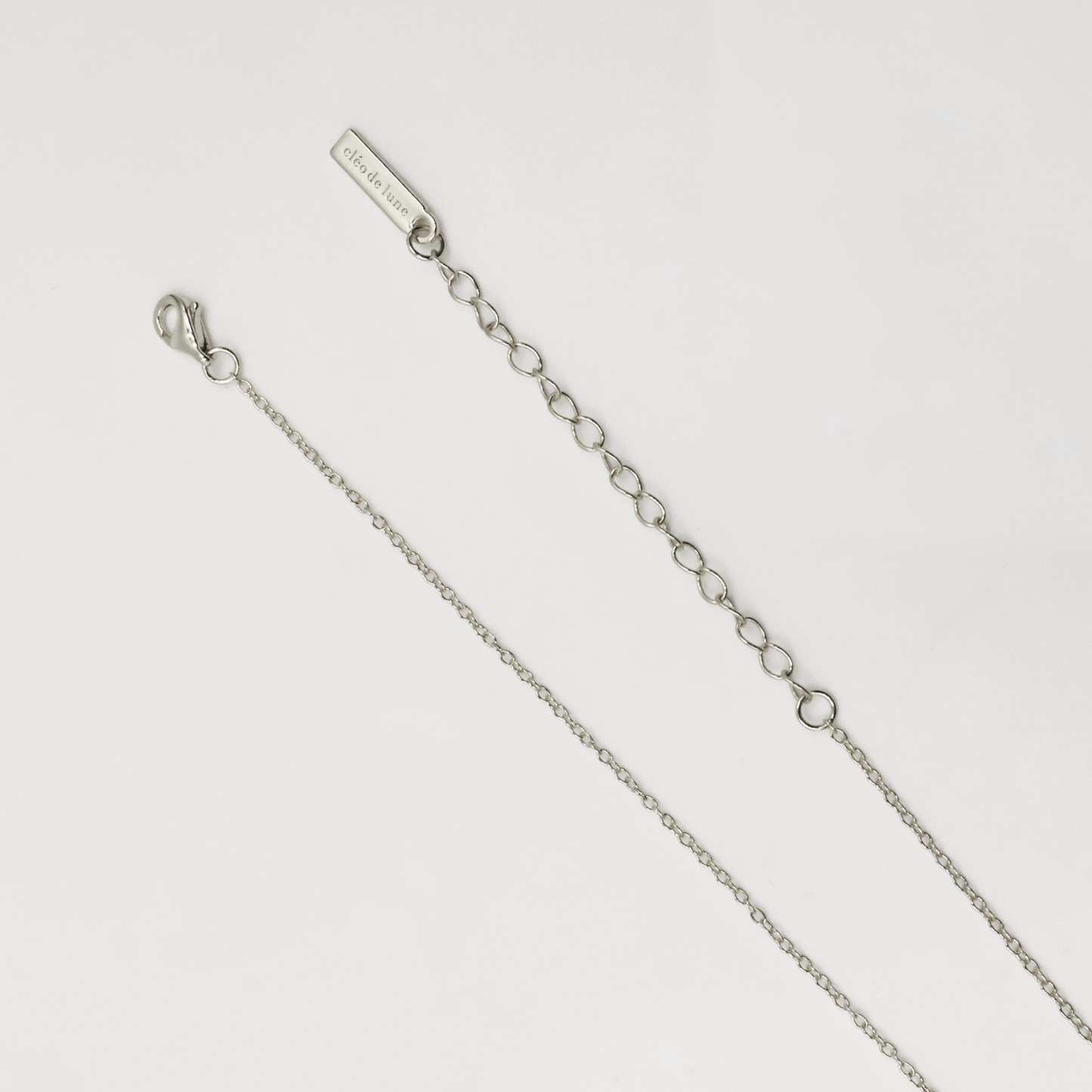 Aurélie Moon Necklace with Diamond in Silver