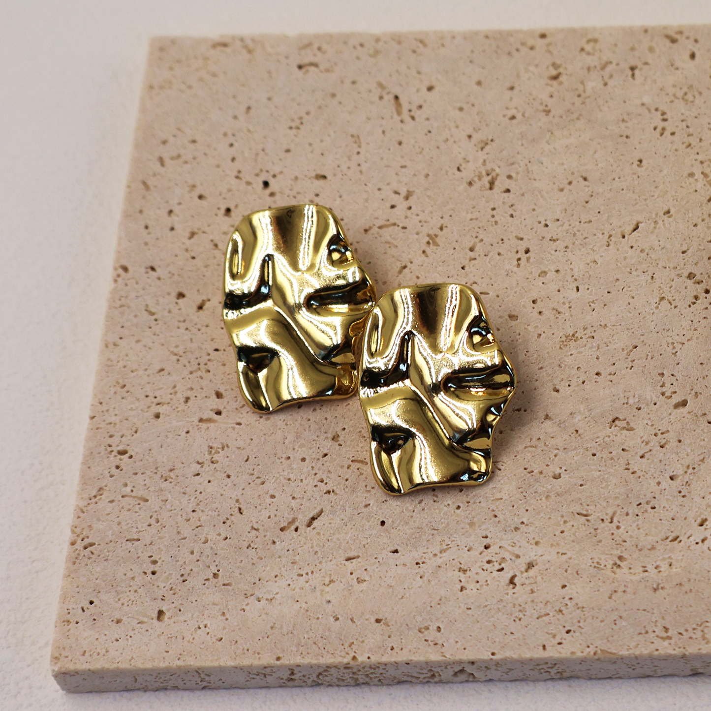 Kensington Textured Gold Earrings