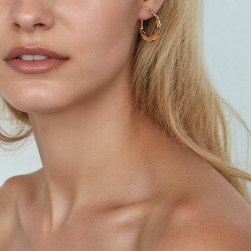 Jamie Wave Twisted Hoop Earrings