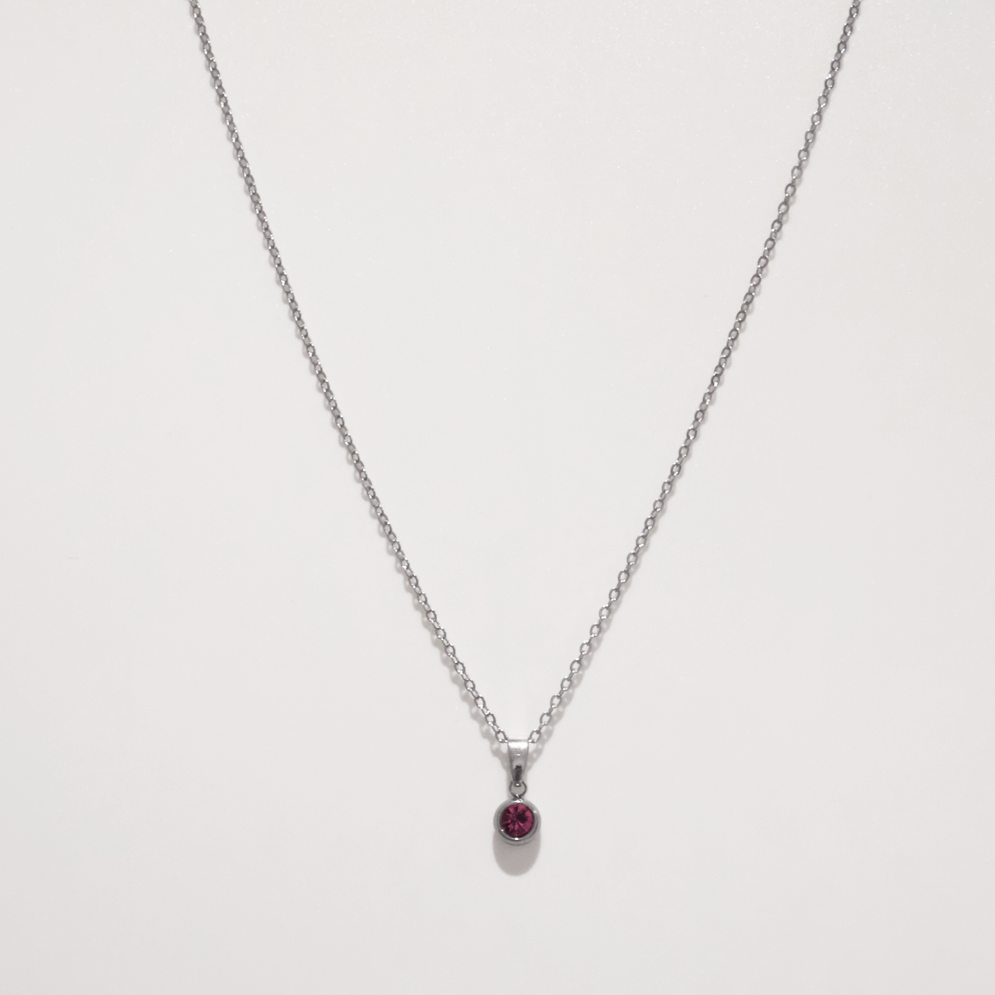 Birthstone Necklace in Silver