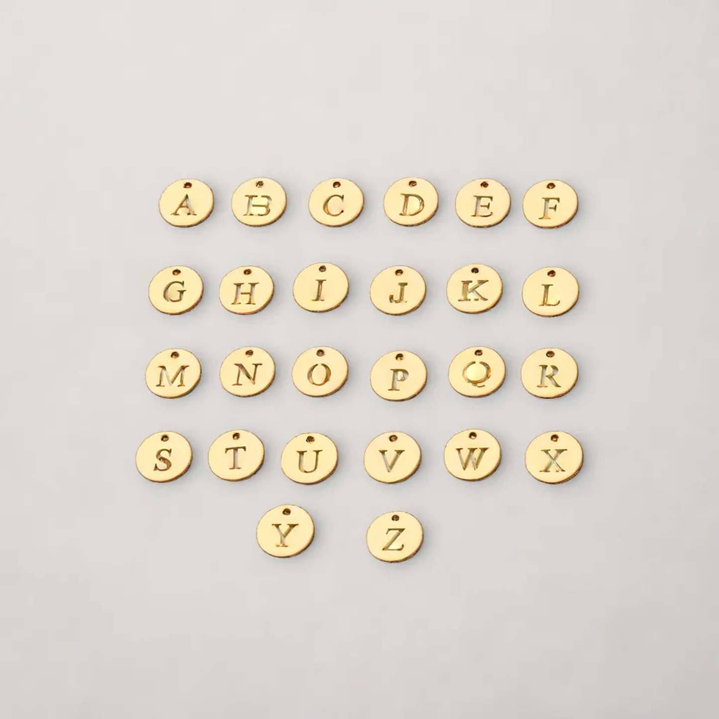 Ethereal Charm Layered Chain Necklace with Initials in Gold