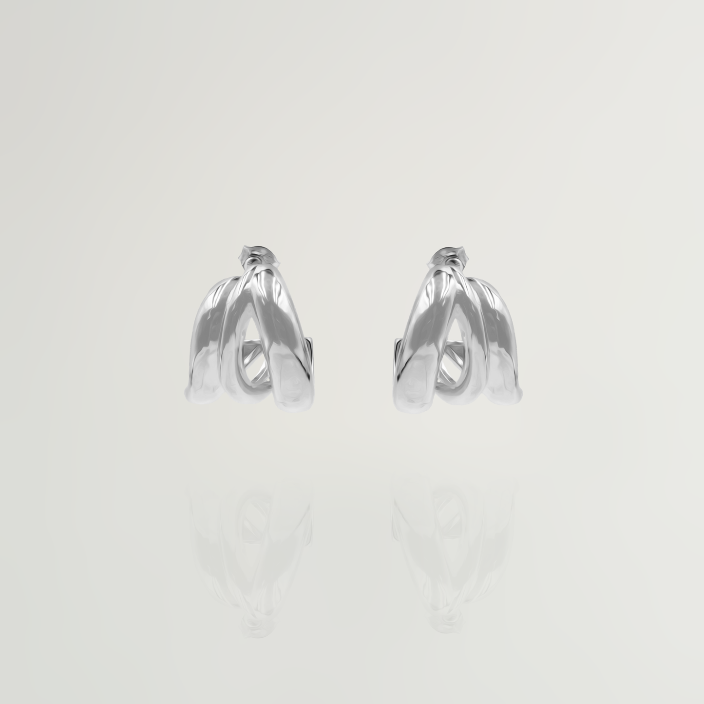 Siobhan Huggie Earrings in Silver