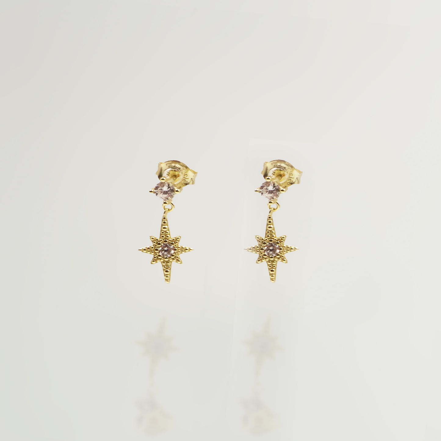 Lunar Sparkle Earrings in Gold