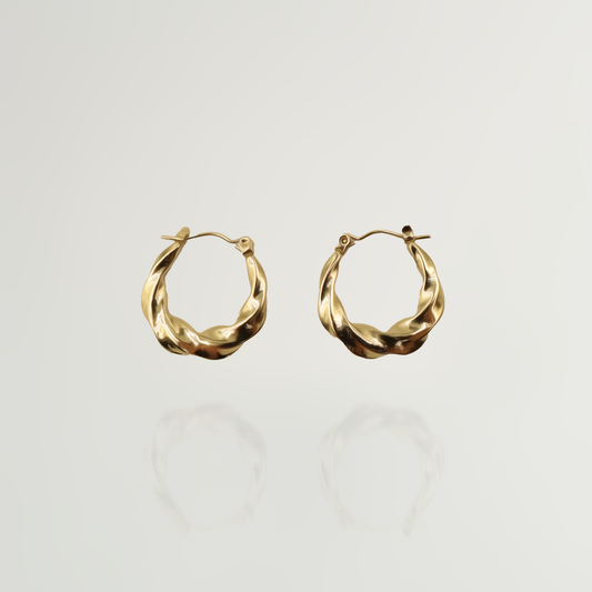 Jamie Wave Twisted Hoop Earrings